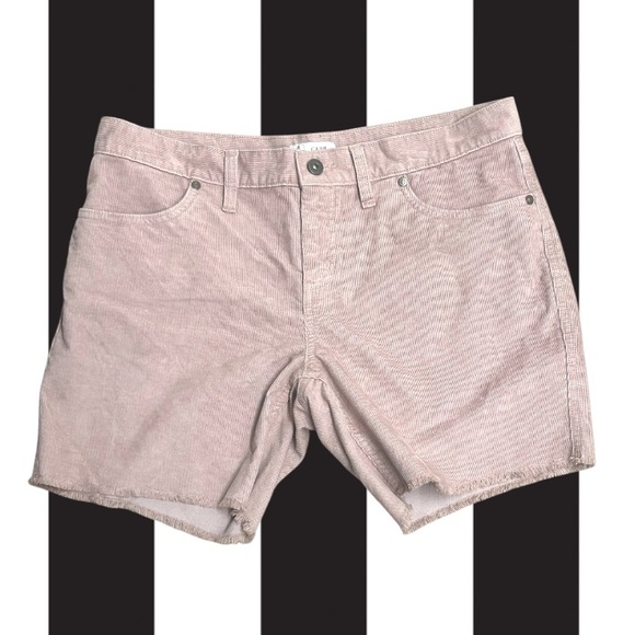 Carve Designs Oahu Mid-Rise Shorts Dusty Pink Corduroy Raw Hem Size 6 Summer - Picture 1 of 9